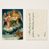 Labels voor kerstcadeautjes in de zin visitekaartje (Voorkant /achterkant)