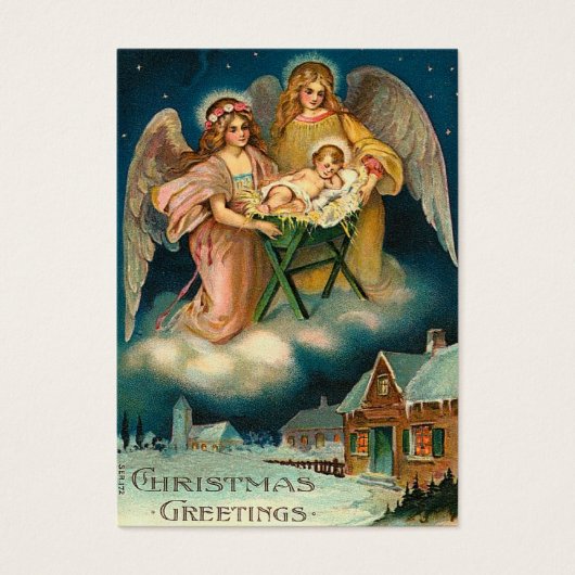 Labels voor kerstcadeautjes in de zin visitekaartje (Voorkant)