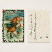 Labels voor kerstcadeautjes in de zin visitekaartje (Voorkant /achterkant)