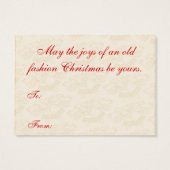 Labels voor kerstcadeautjes in de zin visitekaartje (Achterkant)