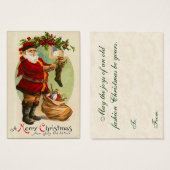 Labels voor kerstcadeautjes in de zin visitekaartjes (Voorkant /achterkant)