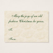 Labels voor kerstcadeautjes in de zin visitekaartjes (Achterkant)