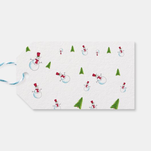 Labels voor kerstcadeautjes in Monogram kerstmis Cadeaulabel (Achterkant Horizontaal)