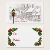 Labels voor kerstcadeautjes visitekaartjes (Voorkant /achterkant)