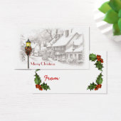 Labels voor kerstcadeautjes visitekaartjes (Bureau)