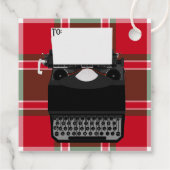Labels voor  kerstcadeautjes voor schrijfmachines (Achterkant)