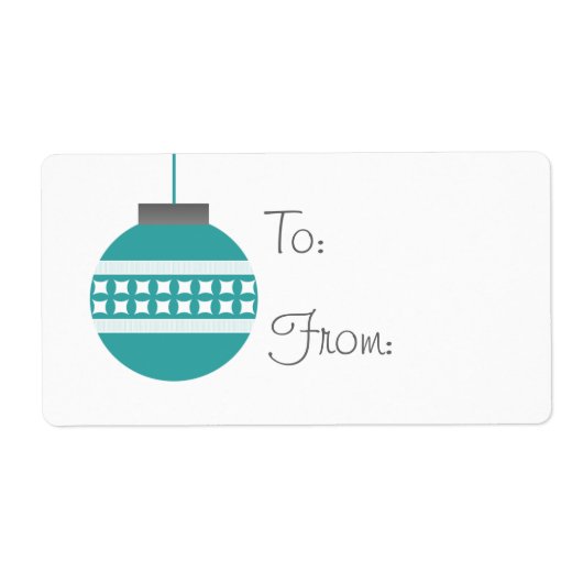 Labels voor kerstfeestdagen, Blauwgroen (Voorkant)