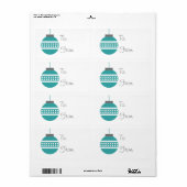 Labels voor kerstfeestdagen, Blauwgroen (Full Sheet)