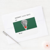 Labels voor kerstfeestdagen met lacrosse cadeaus (Envelop)