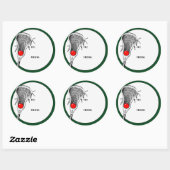 Labels voor kerstfeestdagen met lacrosse cadeaus (Vel)