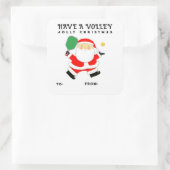 Labels voor kerstfeestdagen met Pickleball (Tas)