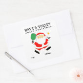 Labels voor kerstfeestdagen met Pickleball (Envelop)