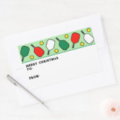 Labels voor kerstfeestdagen met Pickleball (Envelop)
