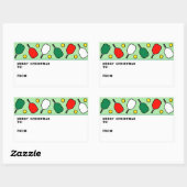 Labels voor kerstfeestdagen met Pickleball (Vel)