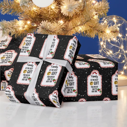 Labels voor kerstsnoepriet cadeaupapier (Feestdagen)