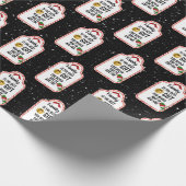 Labels voor kerstsnoepriet cadeaupapier (Hoek)