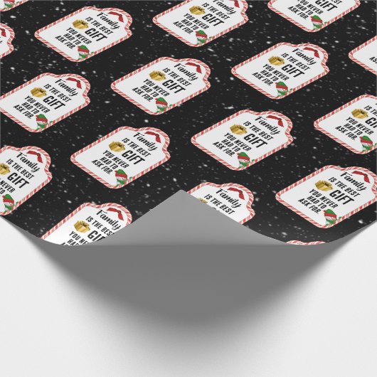 Labels voor kerstsnoepriet cadeaupapier (Hoek)