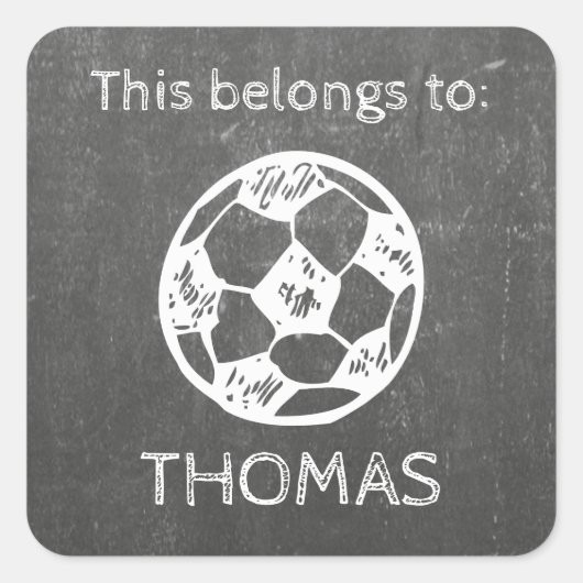 Labels voor kinderen - football board | waterdicht (Voorkant)