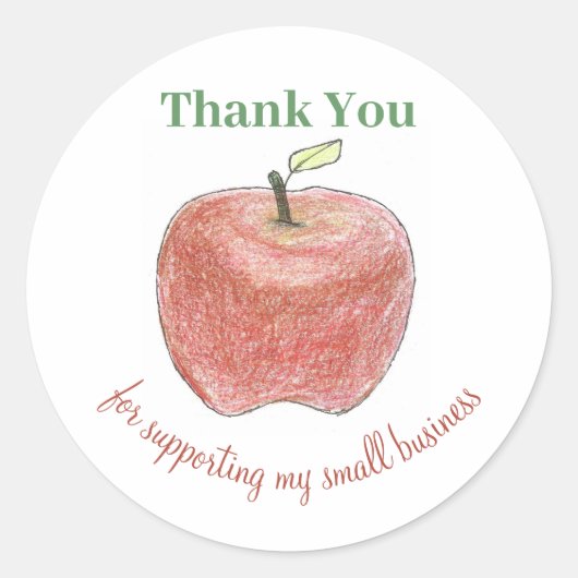 Labels voor kleine bedrijfsproducten met appel (Voorkant)