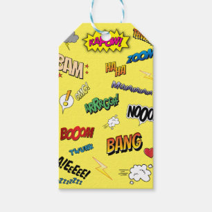 Labels voor komische boeken cadeaulabel