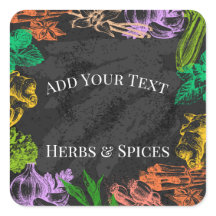Labels voor kruiden- en specerijstickers voor tuin