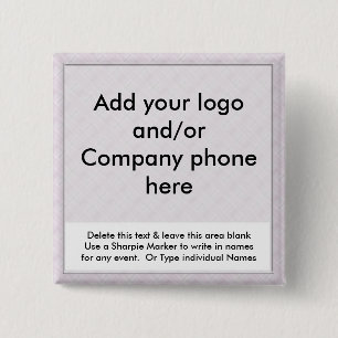 Labels voor Lavender Event Business Name Badges Vierkante Button 5,1 Cm