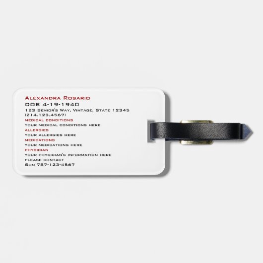 Labels voor medische noodhulp (Achterkant horizontaal)