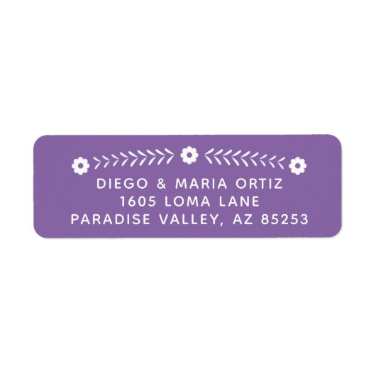 Labels voor Mexicaans Papel Picado-retouradres (Voorkant)