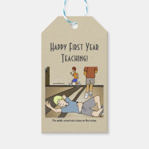 Labels voor mile-cadeautjes aan middelbare school cadeaulabel