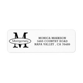 Labels voor monogram-/retouradres
