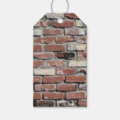 Labels voor oude rode stenen muur cadeaulabel (Voorkant)