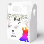 labels voor Paarse bruiloft Bedankdoosjes (Geopend)