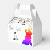 labels voor Paarse bruiloft Bedankdoosjes (Voorkant Zijde)