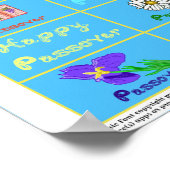 Labels voor passover-/Happy Passover-fabric-letter Poster (Hoek)