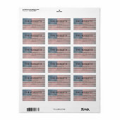 Labels voor patriottisch Amerikaans vlaggenretoura (Full Sheet)