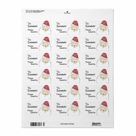 Labels voor persoonlijke kerstcadeaus (Full Sheet)