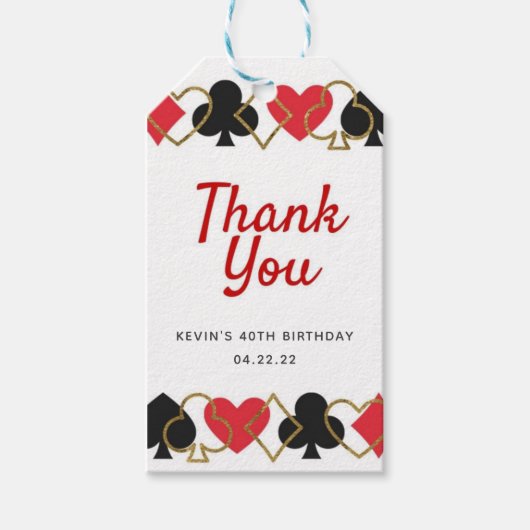 Labels voor pokercadeaus cadeaulabel (Voorkant)