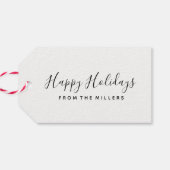 labels voor Prettige feestdagen Script Cadeaus Cadeaulabel (Achterkant Horizontaal)