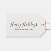 labels voor Prettige feestdagen Script Cadeaus Cadeaulabel (Voorkant (Horizontaal))