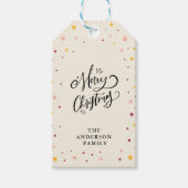 Labels voor prettige kerstcadeautjes personalisere cadeaulabel (Voorkant)