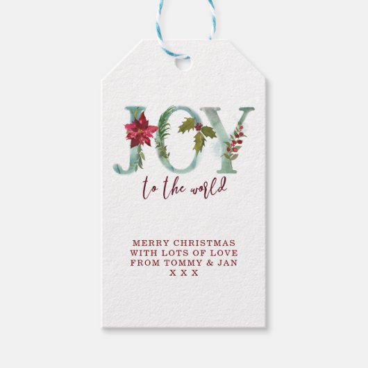 Labels voor prettige kerstfeestdagen cadeaulabel (Voorkant)