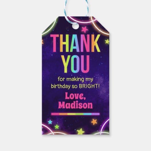 Labels voor regenbooggloed op zaterdag cadeaulabel (Voorkant)