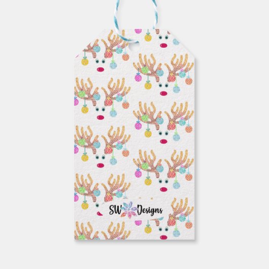 Labels voor rendiercadeaus cadeaulabel (Achterkant)