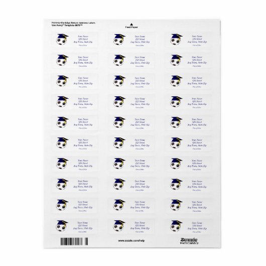 Labels voor retouradres afstuderen (Full Sheet)