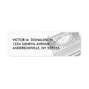 Labels voor retournering typemachine