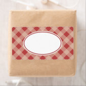 Labels voor rode en cream Gingham (Insitu)