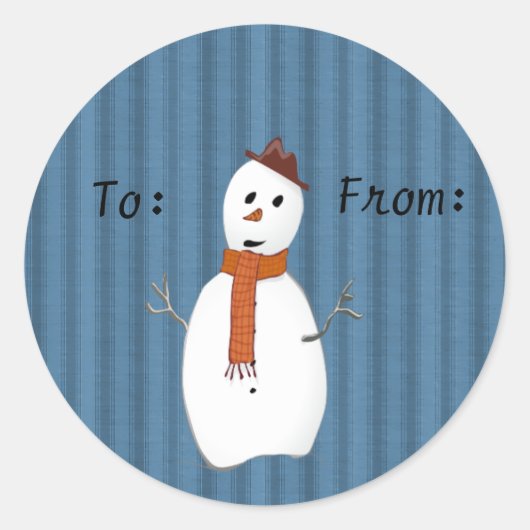 Labels voor Snowman Cadeft (Voorkant)