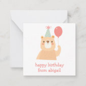 Labels voor speciale cadeautjes op basis van Birth Notitiekaartje (Voorkant)