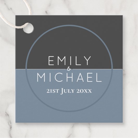 Labels voor staalblauw voormengsel/uitnodiging tot (Voorkant)