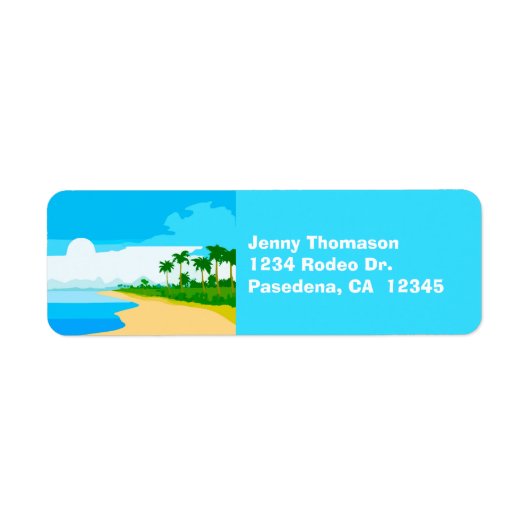 Labels voor Tropical Island Return-adres (Voorkant)